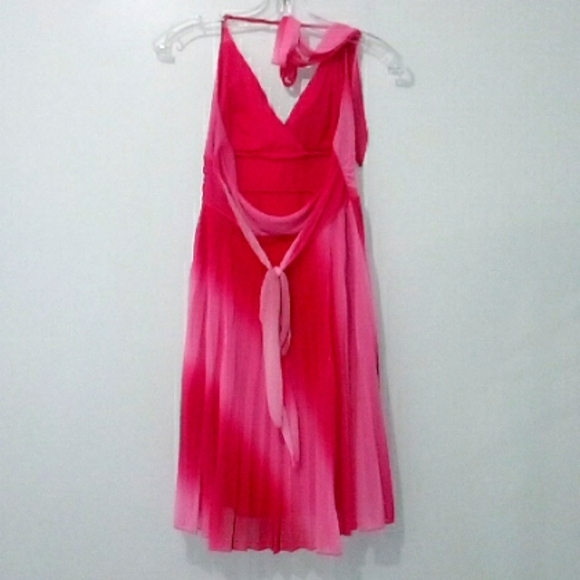 Ruby Rox pink pleated halter mini dress - Picture 4 of 5